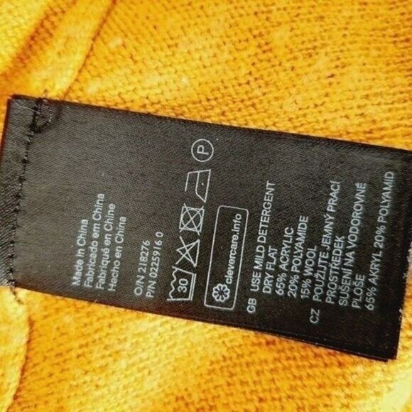 H&M Mustard Yellow Soft Fine Knit Sweater Crewneck  Sz S - Picture 10 of 10